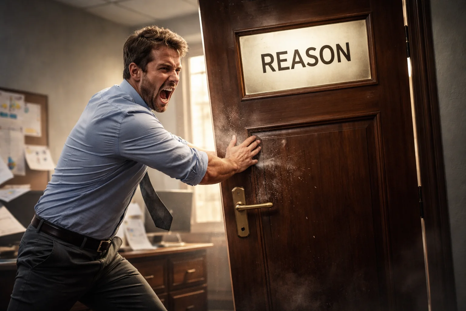 Anger slams the door on reason