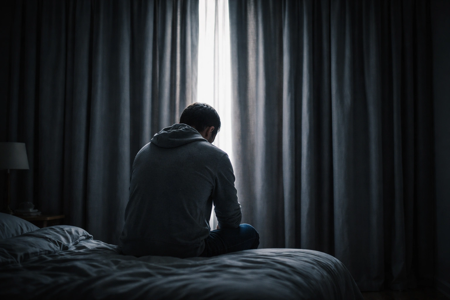 Sadness like a closed curtain