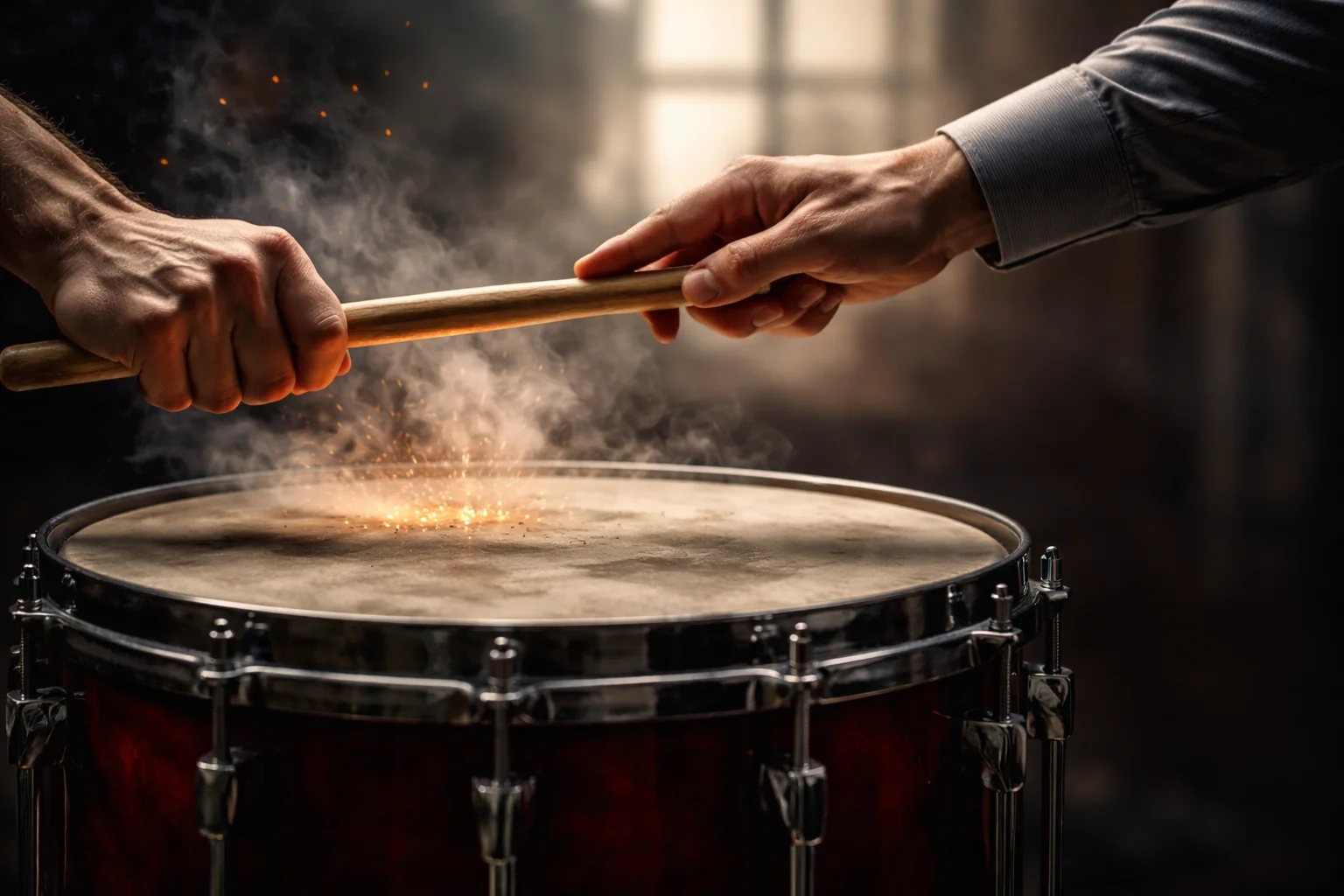 Anger is a loud drum and calm is the hand that lowers the stick