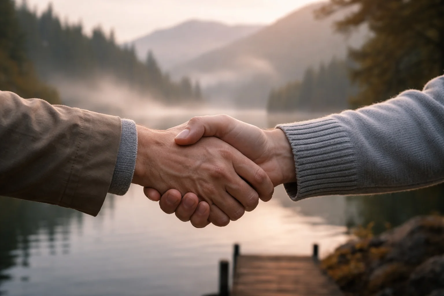 calm is a silent handshake