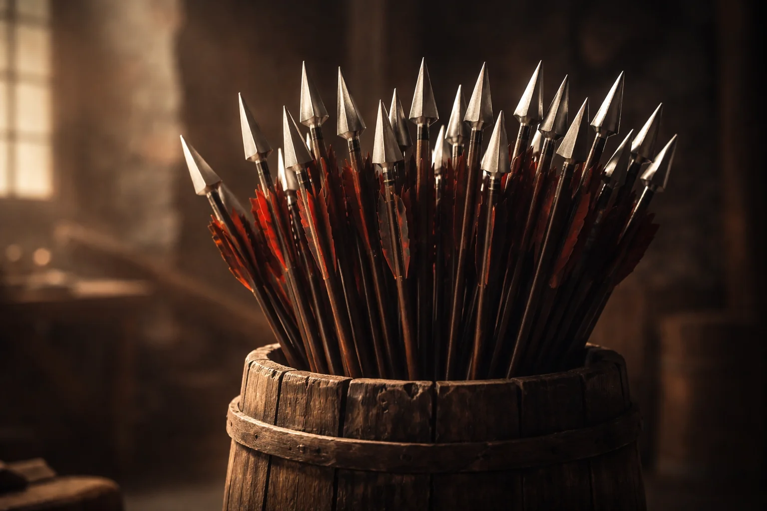 Anger like arrows stored point up