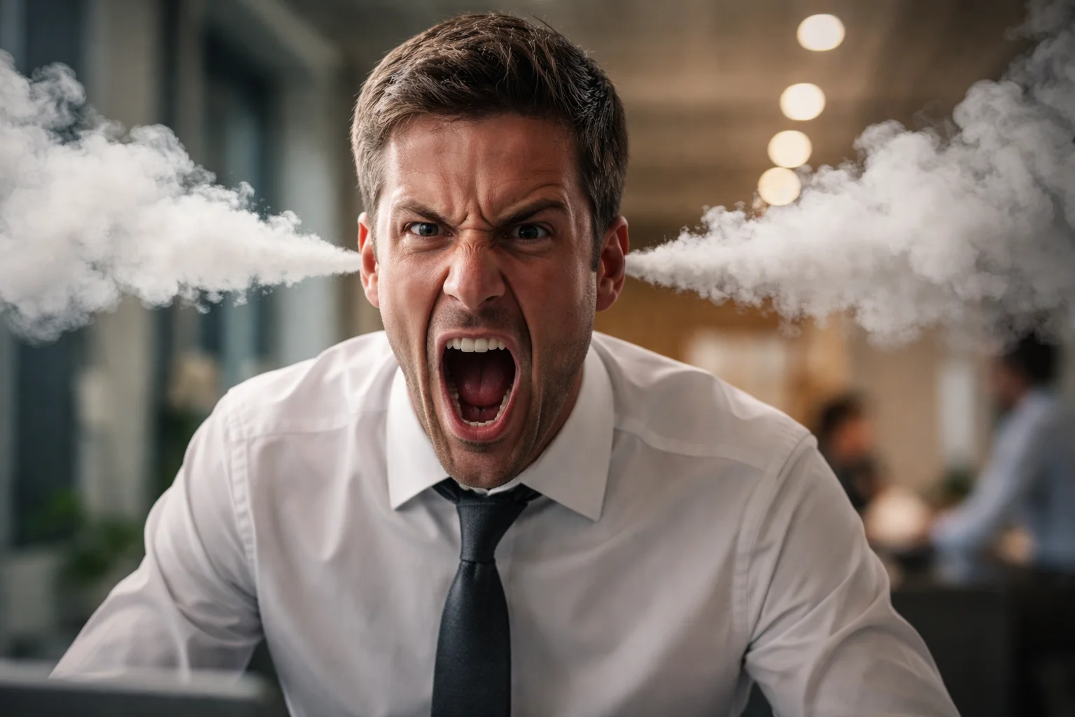 Anger like a hiss of steam