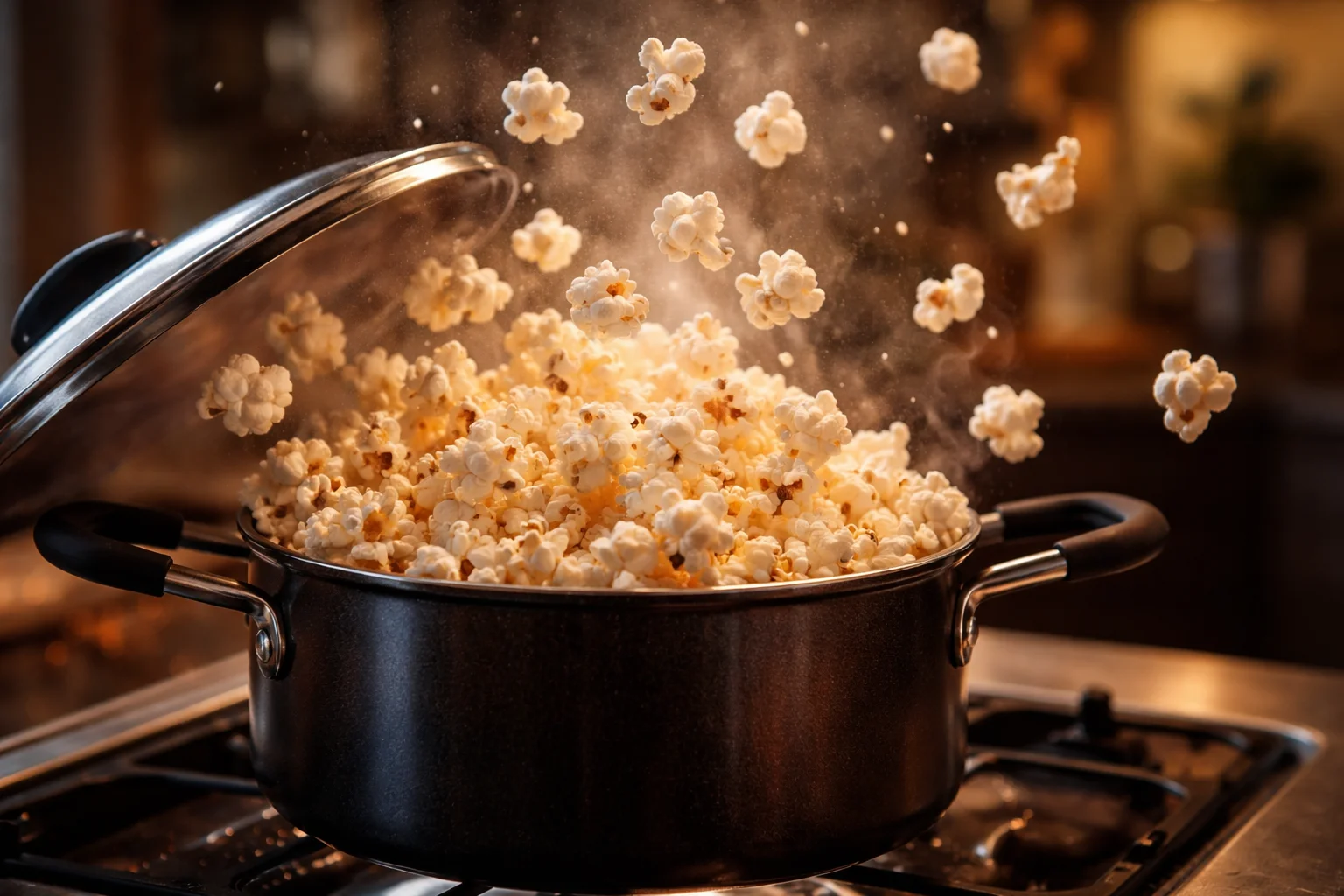 Excitement is like popcorn in a hot pan