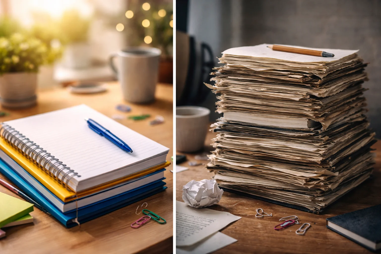 Excitement is like a fresh notebook that after many pages turns into a dull stack of boredom