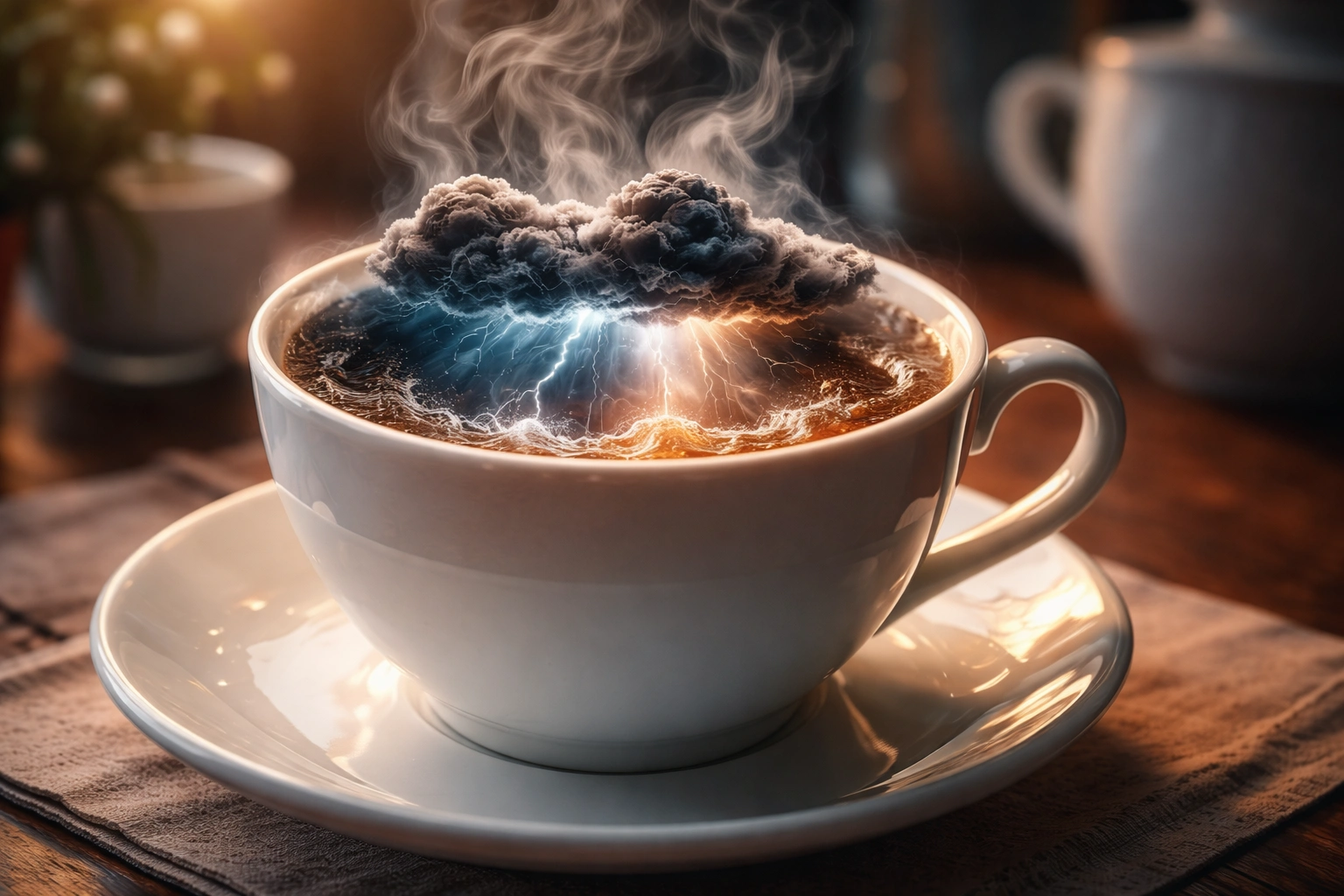 Excitement is a thunderstorm trapped in a teacup.
