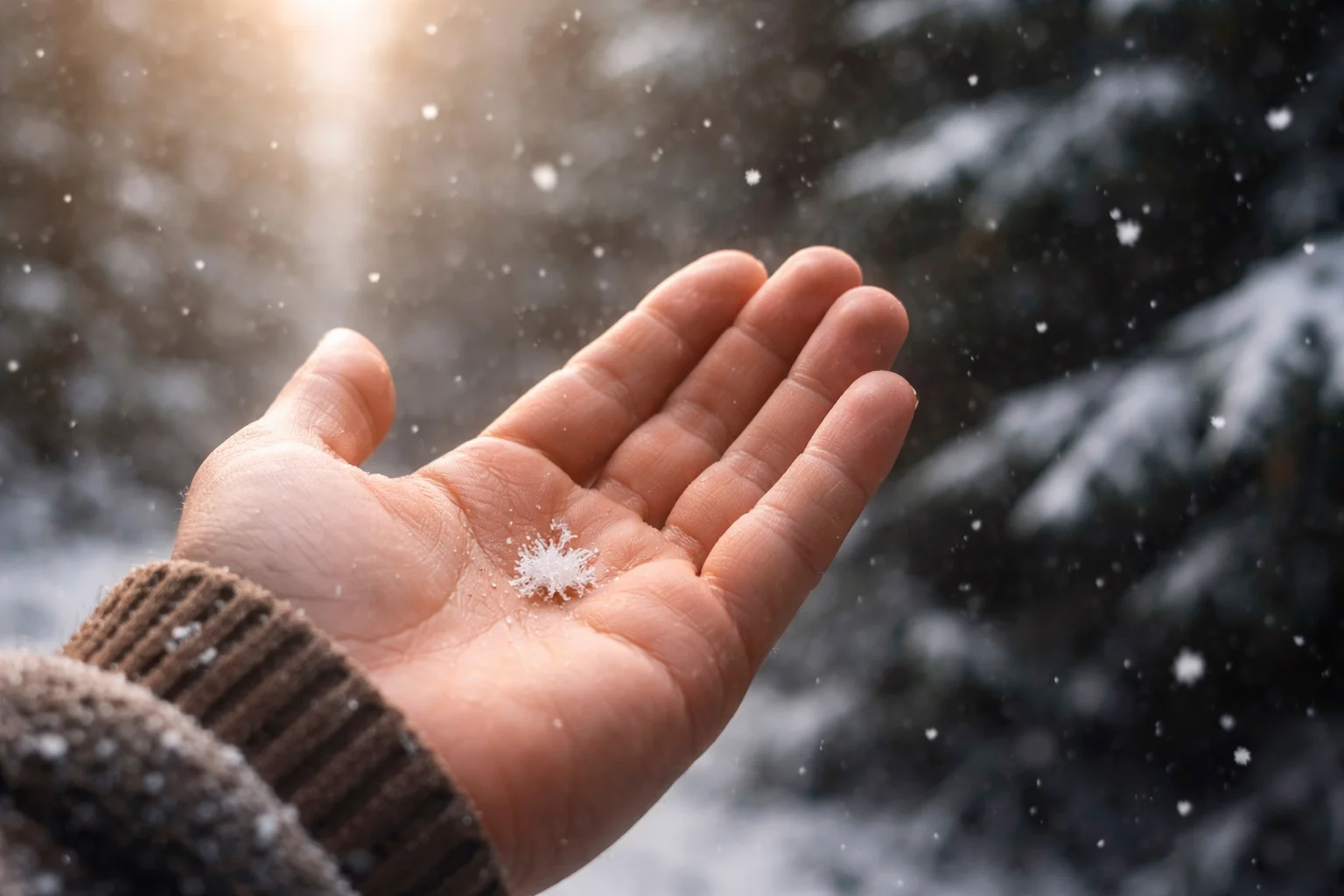 Excitement is a first snowflake on a warm palm.