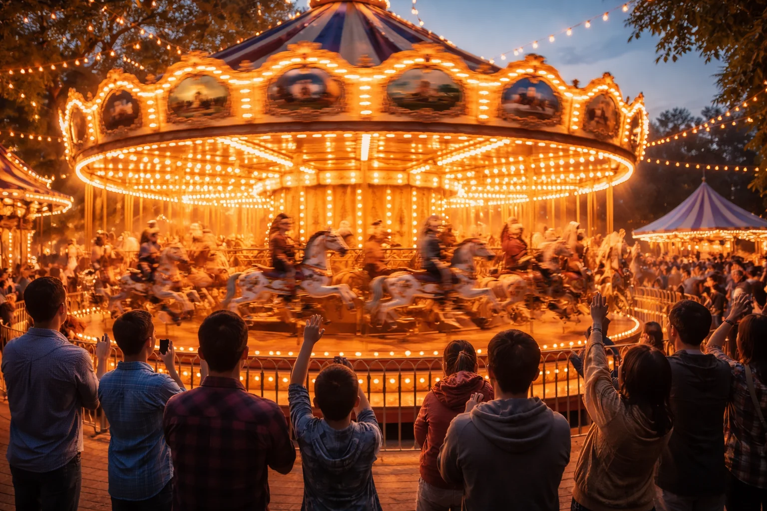 Excitement is a carousel starting to move.
