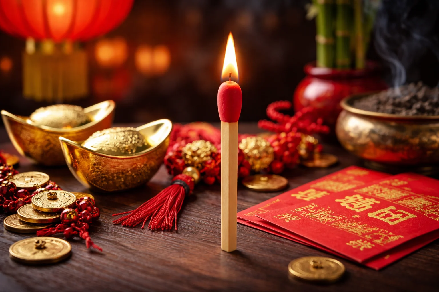 Chinese luck is like a red match