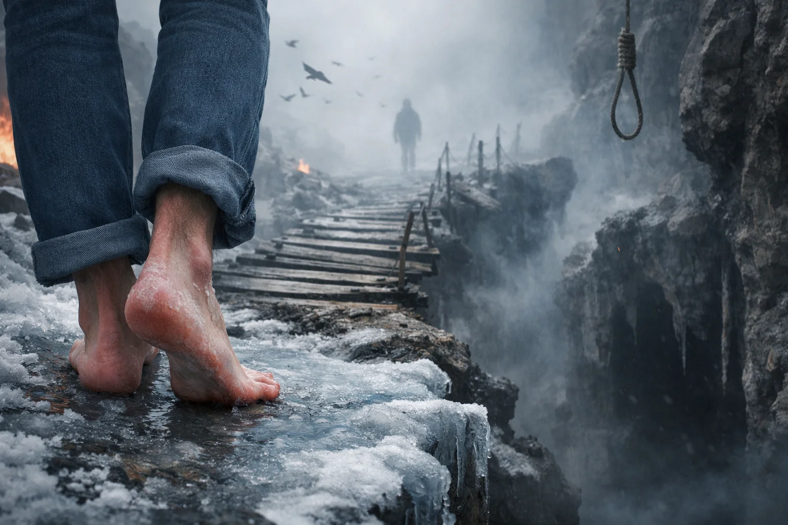 Cold feet learn to walk through fear