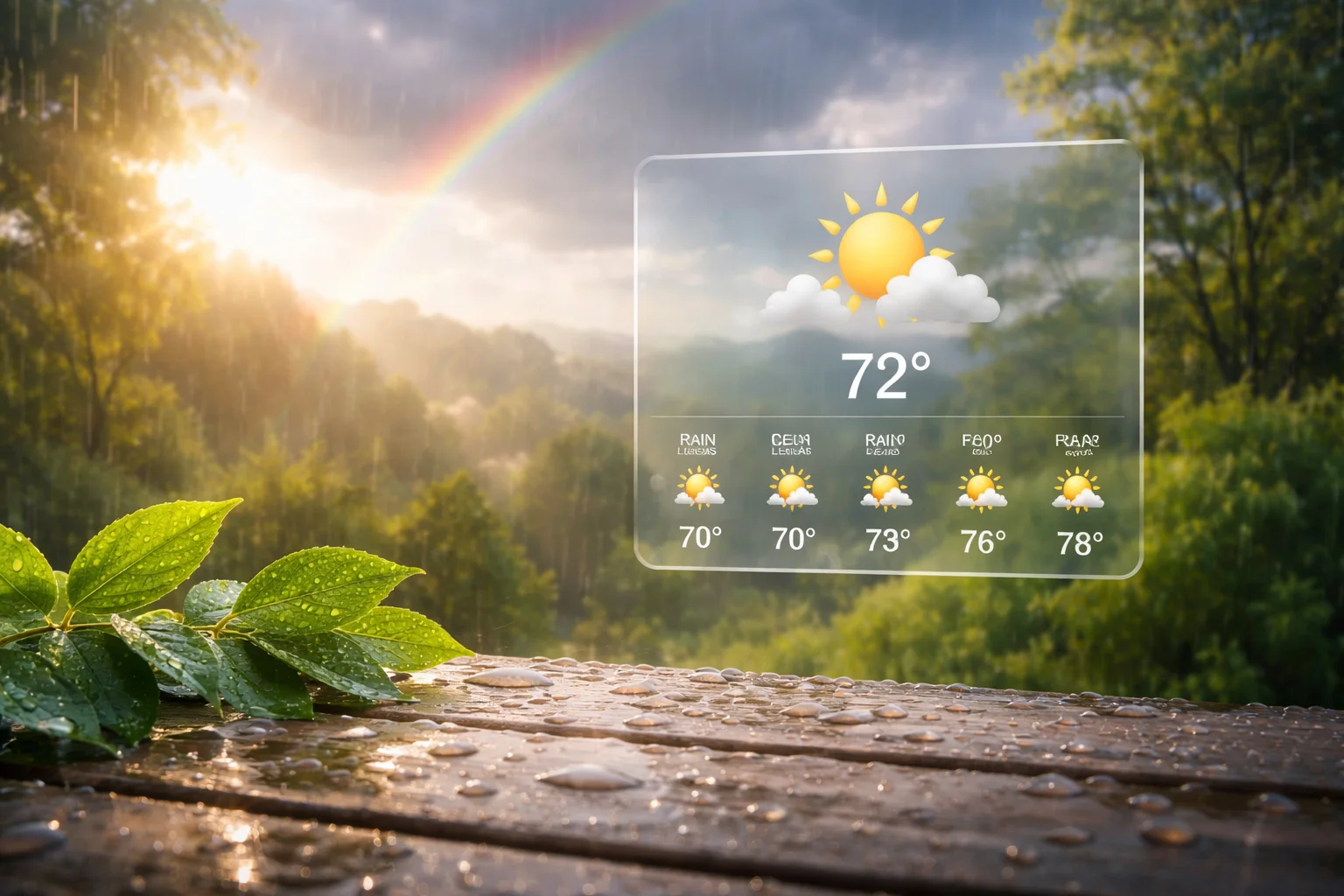 rain leaves a clear forecast