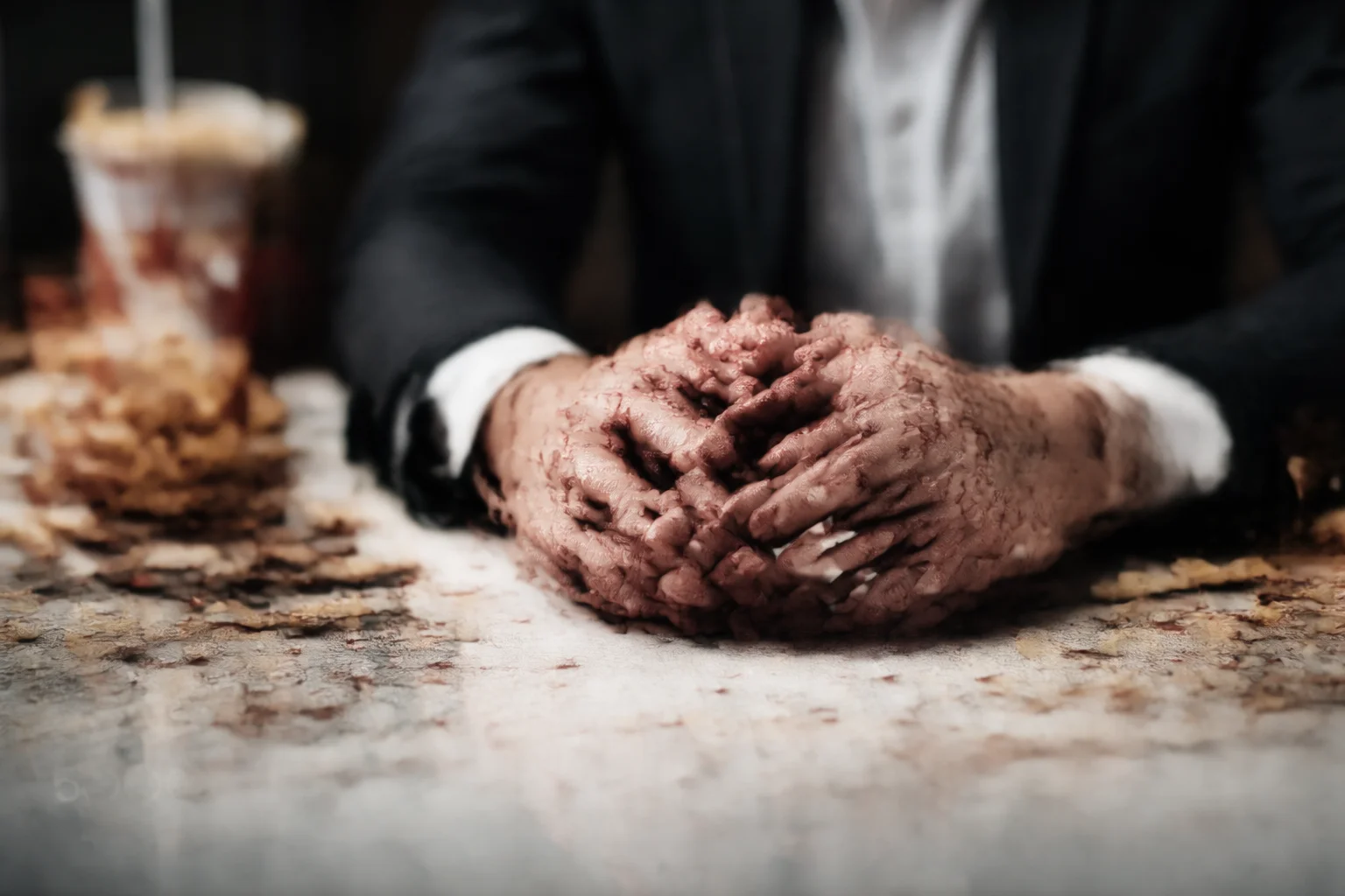 Guilt on the hands after the fast choice