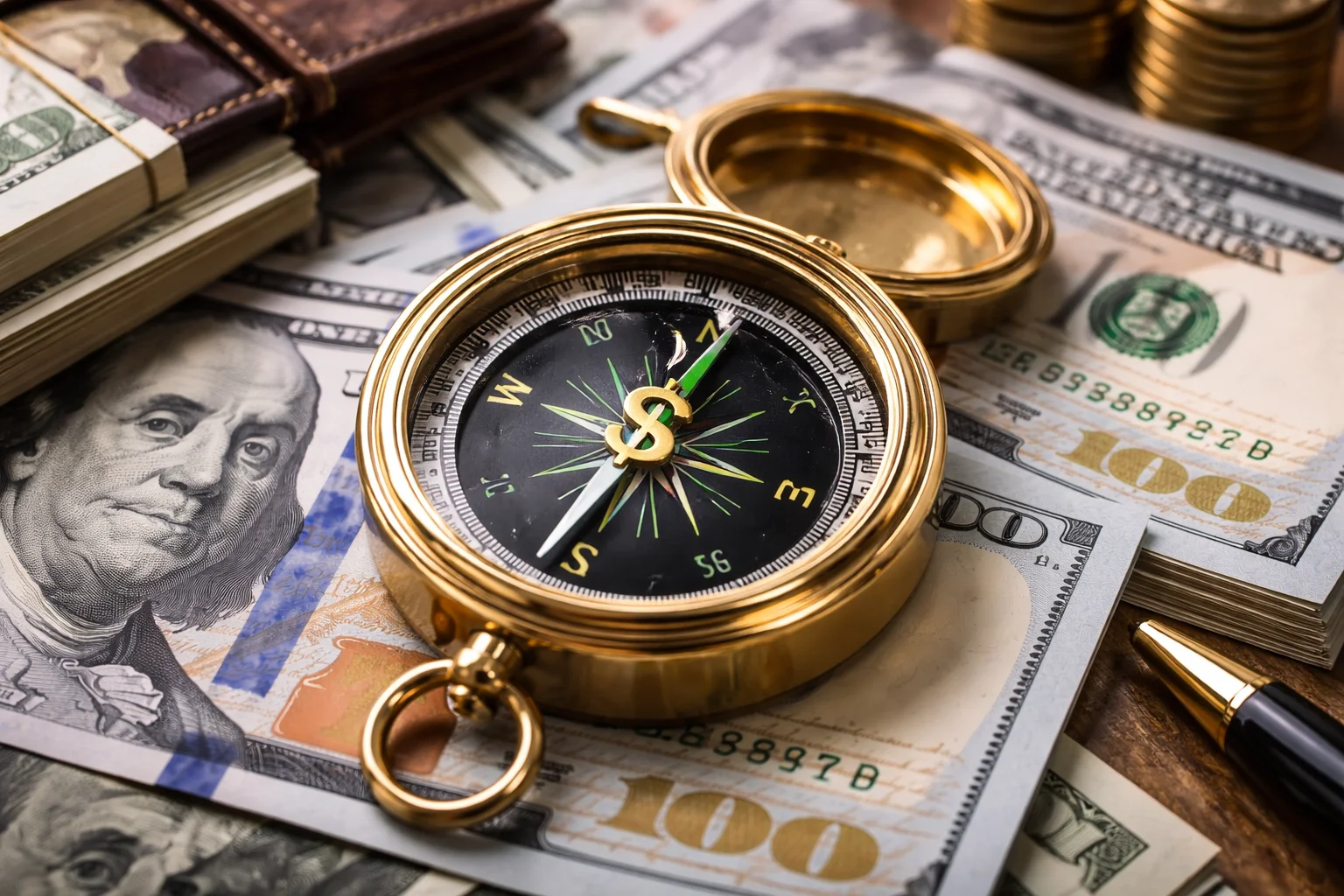 money pocket compass