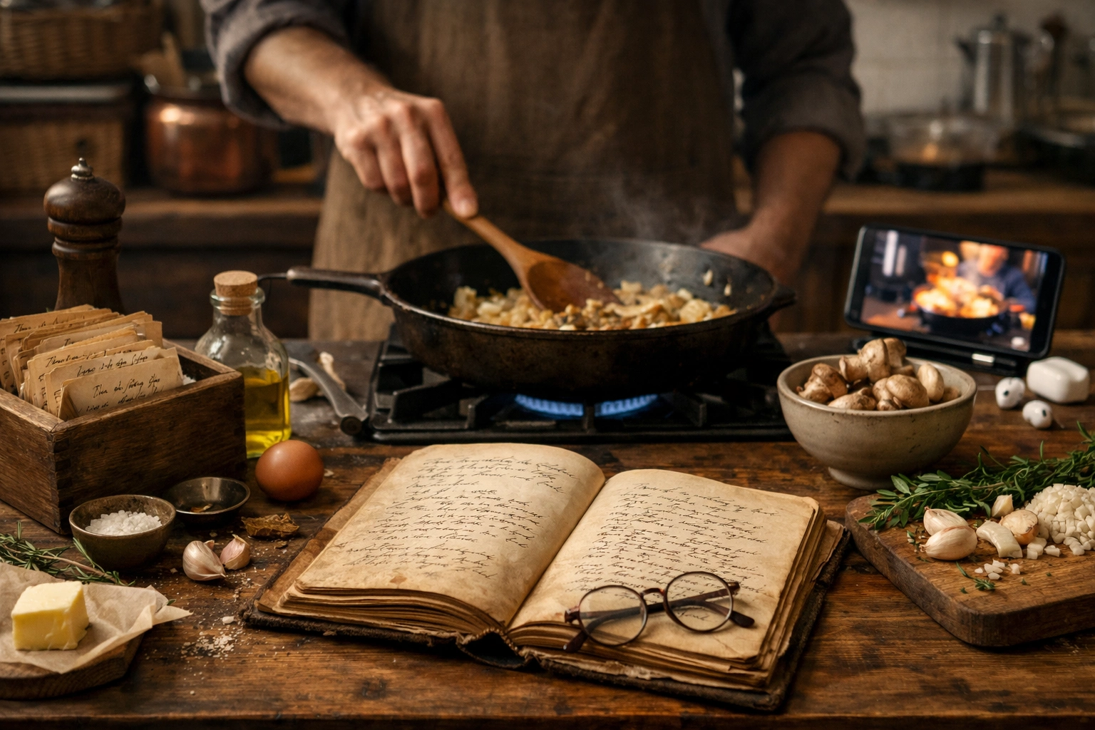 cooking by old notes, not new noise