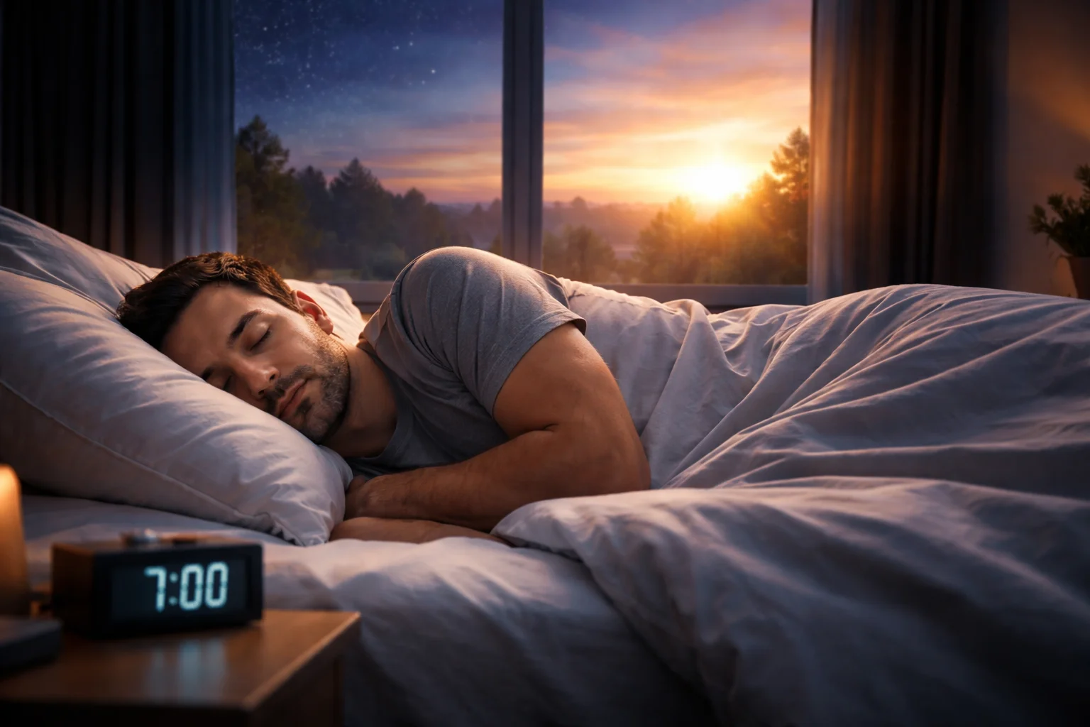 sleep in one long stretch from dusk to dawn