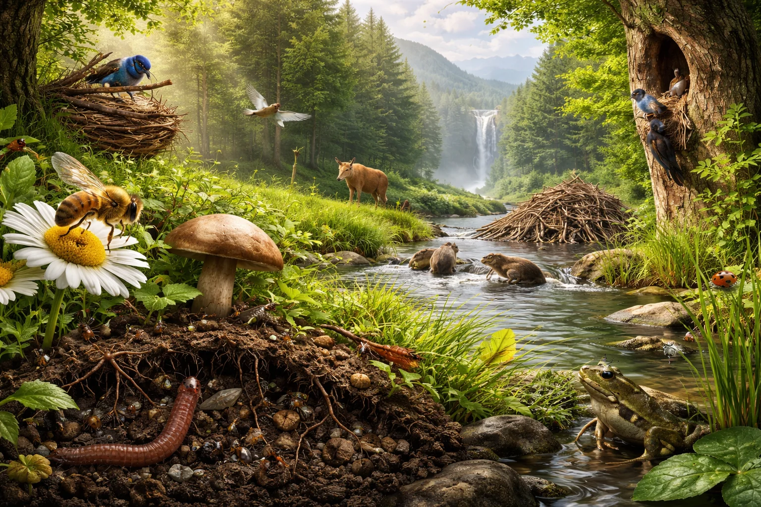 Nature is a chain of small jobs that keeps big life running