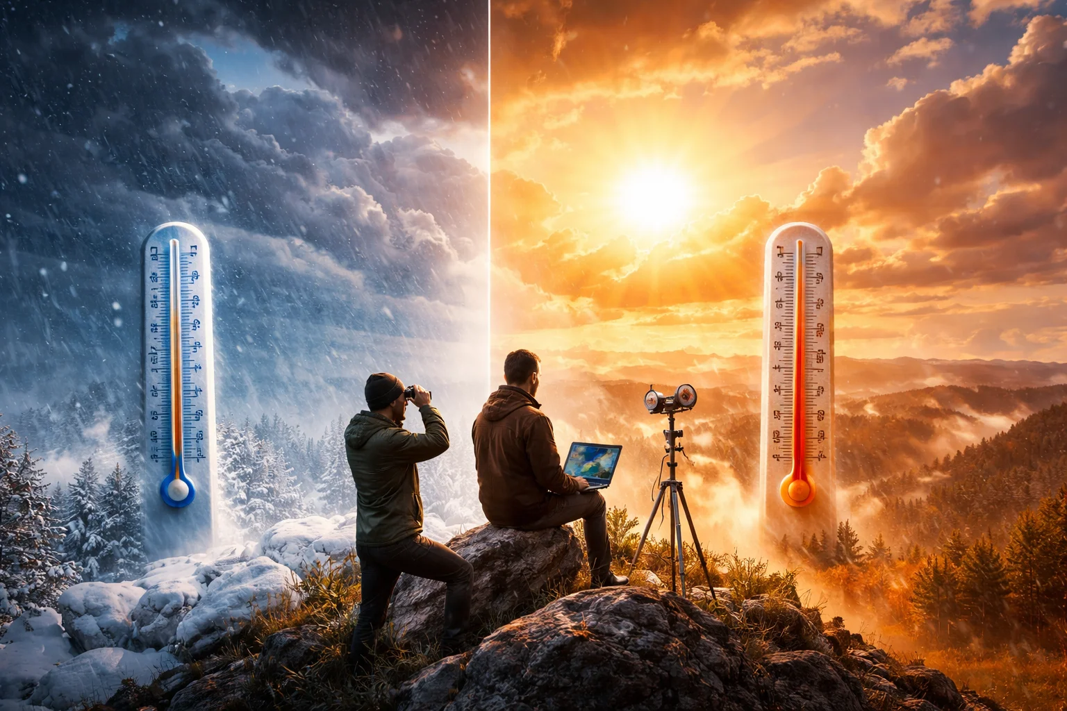 weather is a sky ledger of heat and cold