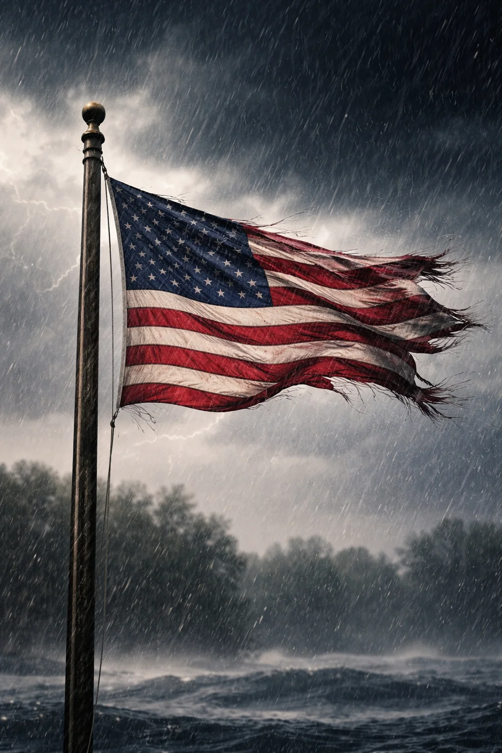 rain as restless as a storm flag in a hard gust