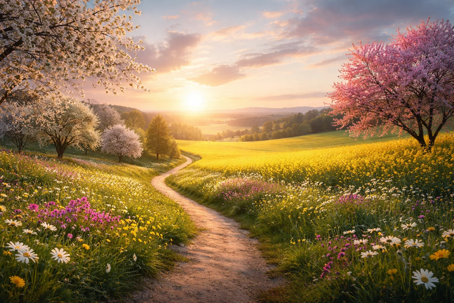 spring is a bright ribbon on the horizon
