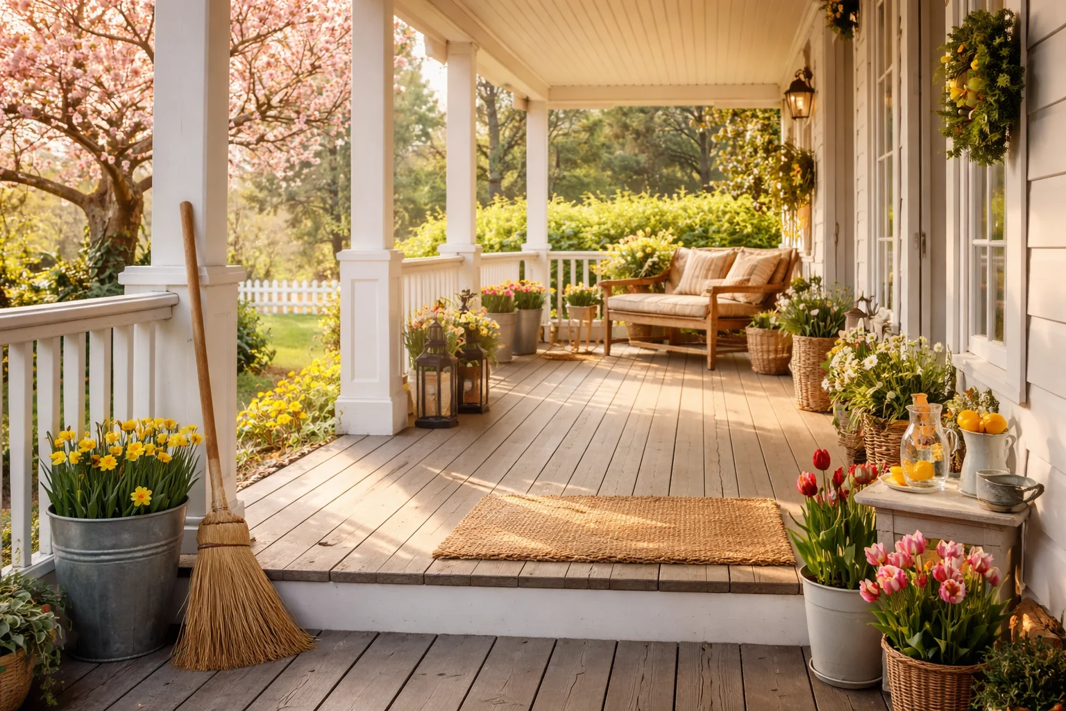 spring is like a porch swept clean before guests arrive