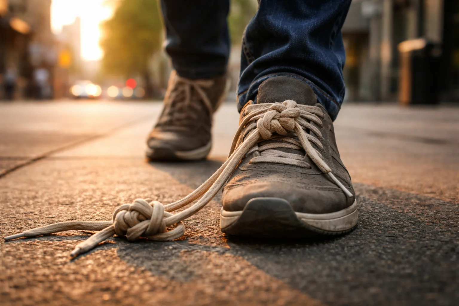 shame like a tight knot in a shoelace that slows each step and makes simple walking feel hard