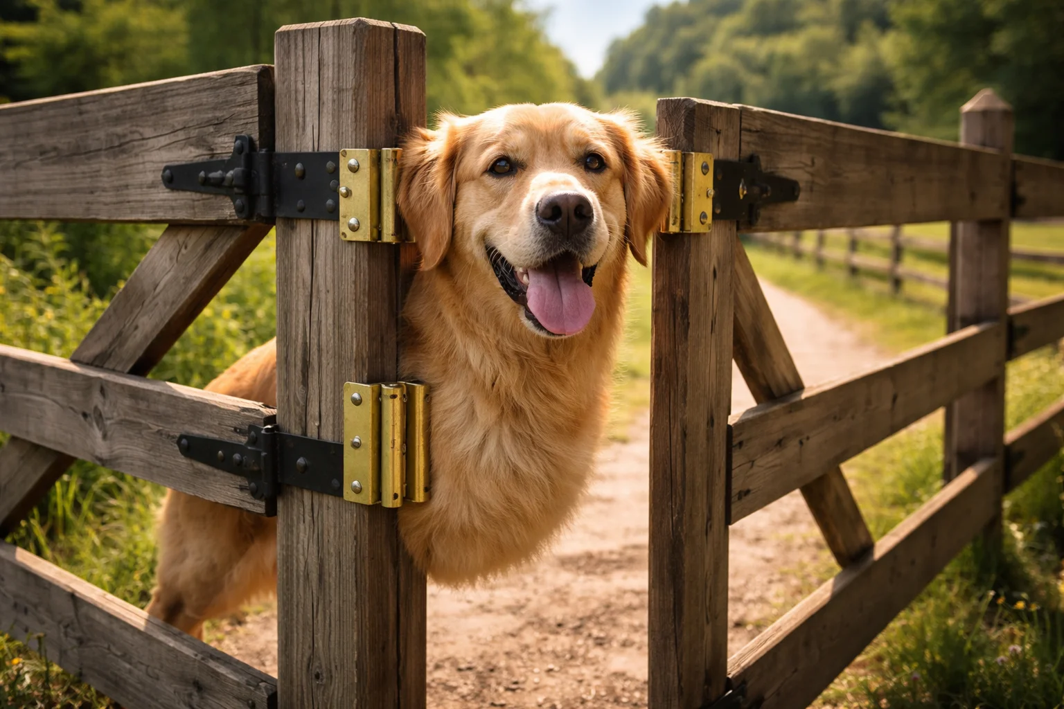 dog is a gate hinge