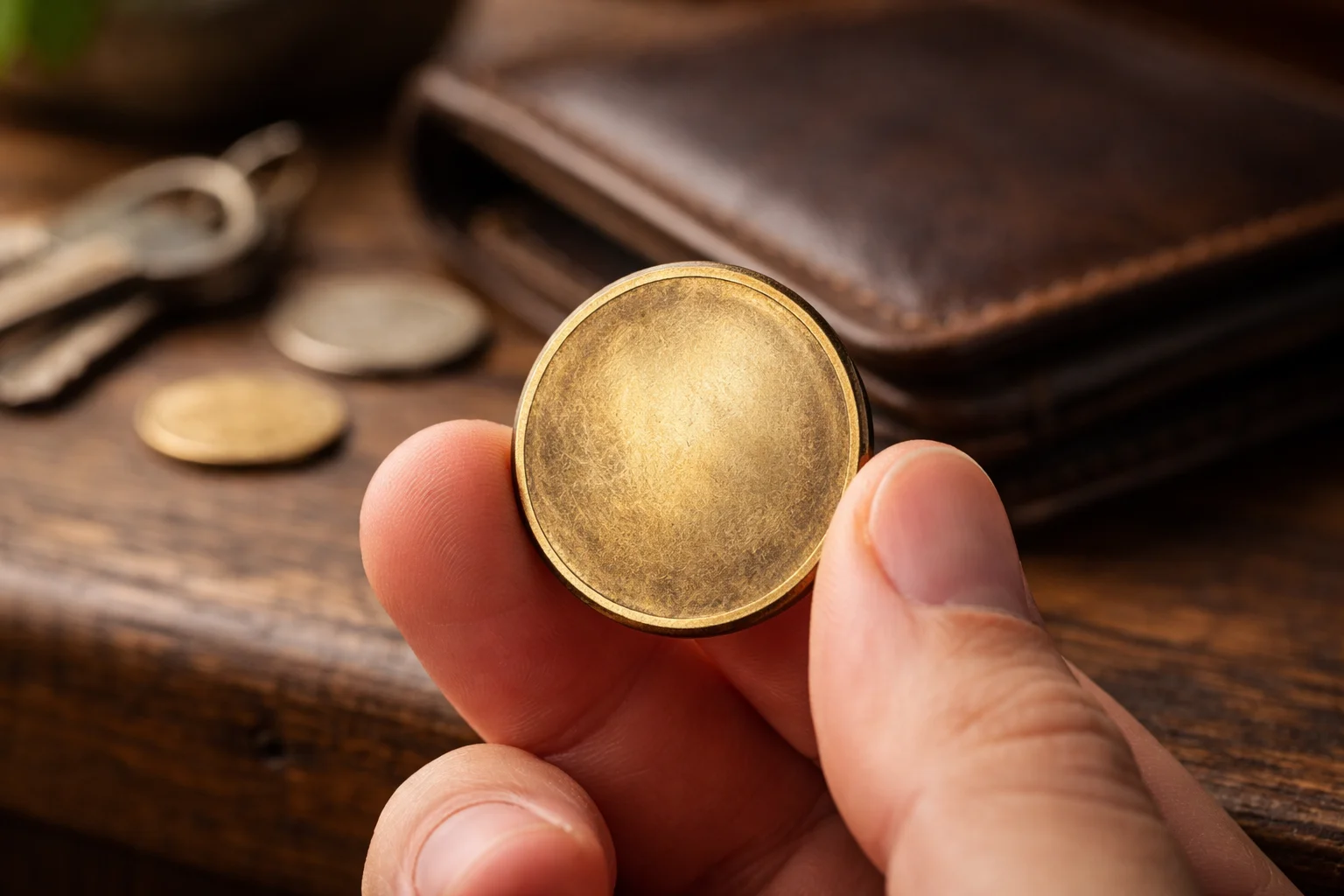 attraction is a pocket coin that gets rubbed smooth