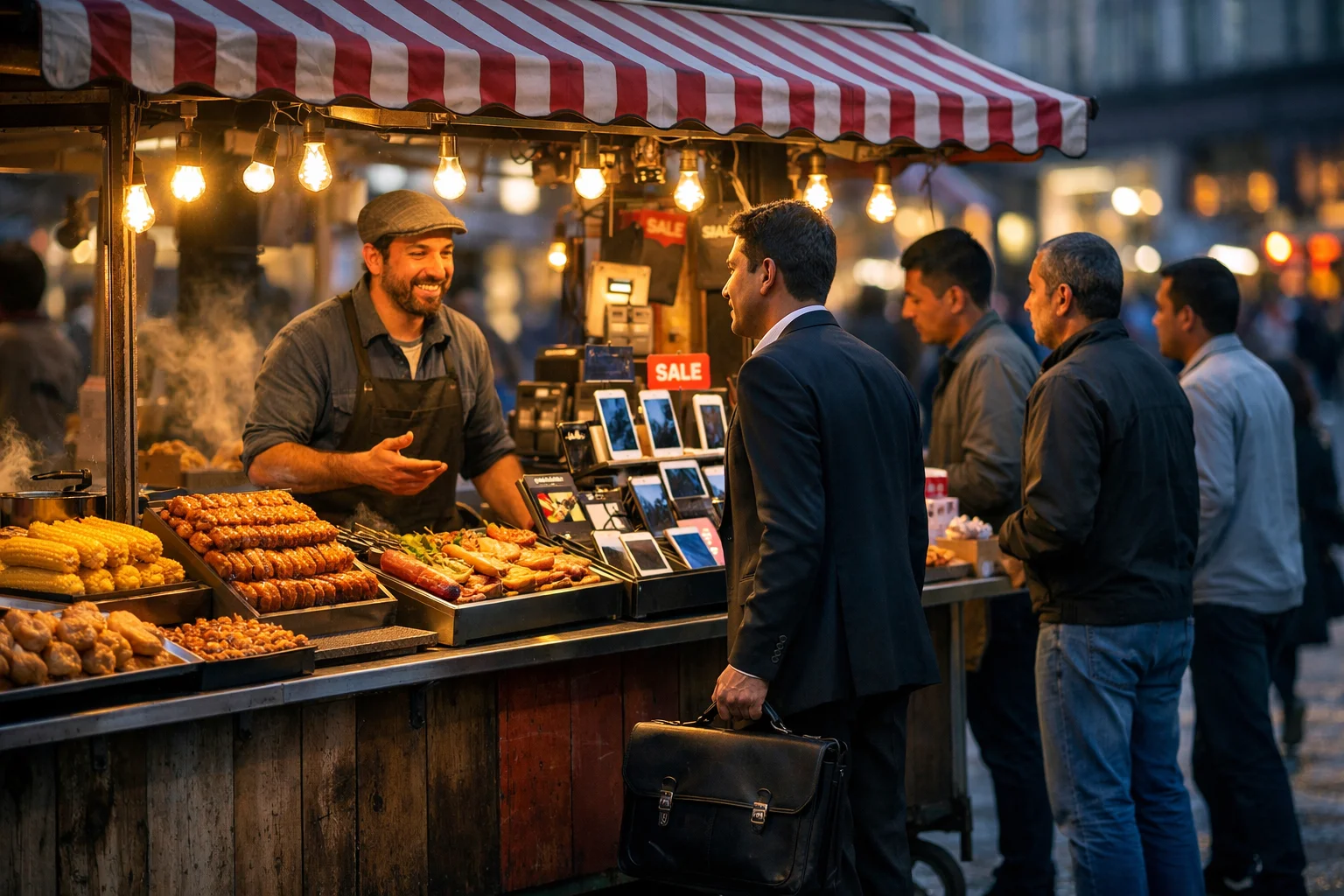 business is like a street stall, people stop when value shows