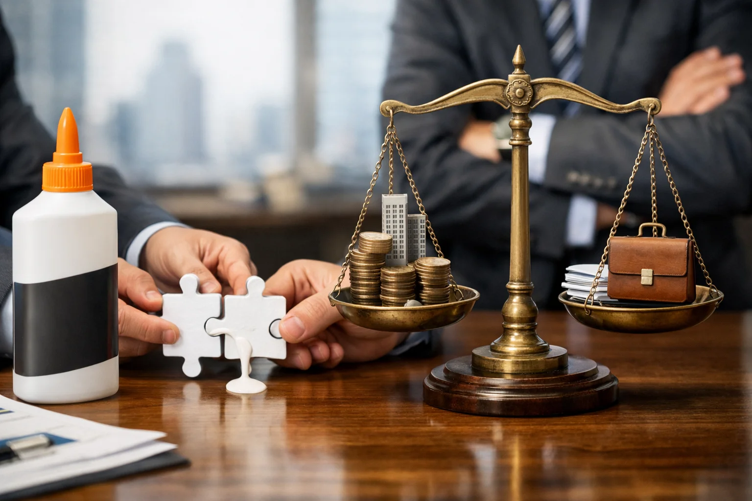 business is like glue, business is like a scale