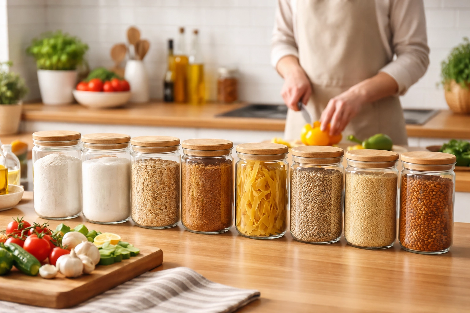cooking is as neat as lining jars in a row