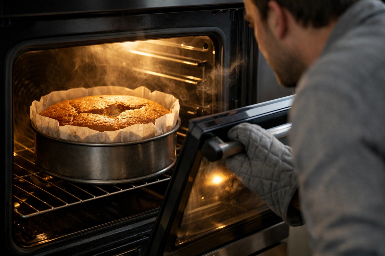 cooking is like waiting for a cake to set, because opening the door too soon spoils the middle