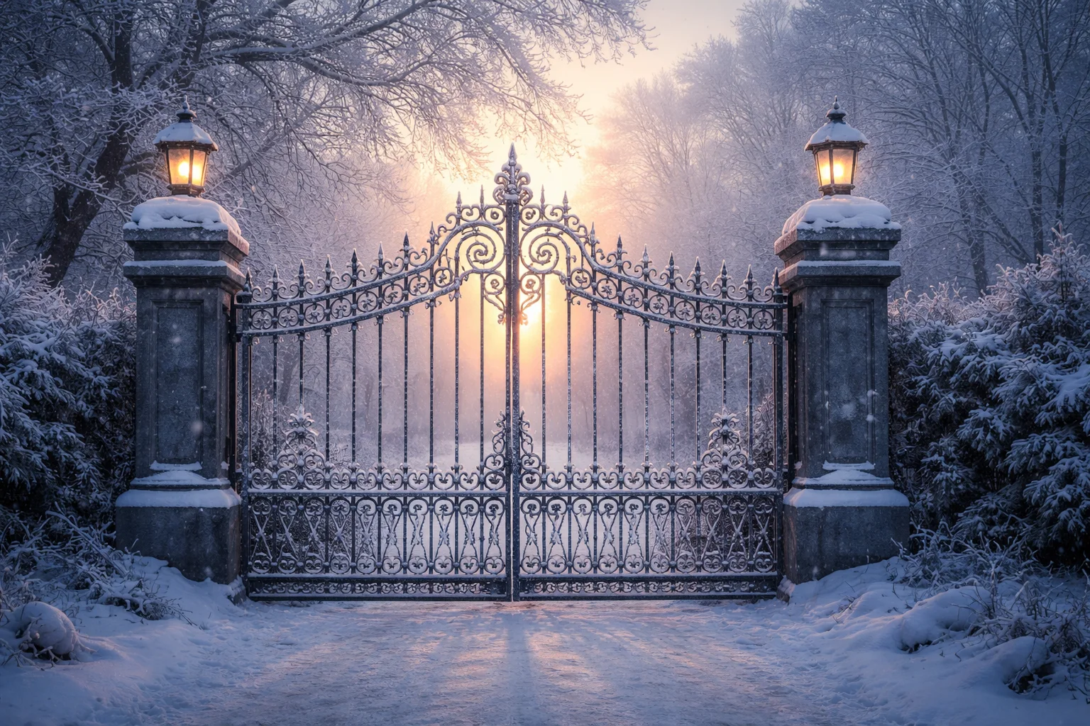 cold weather is like a cast iron gate at dawn