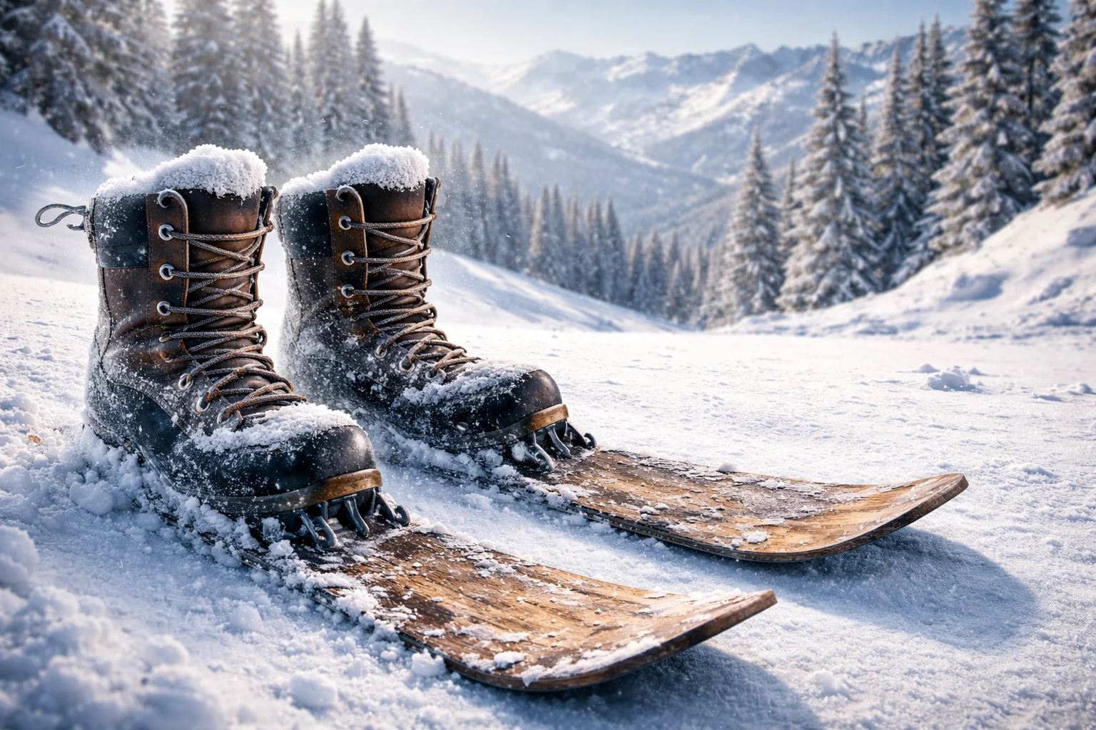 cold weather is like boots that turn to boards