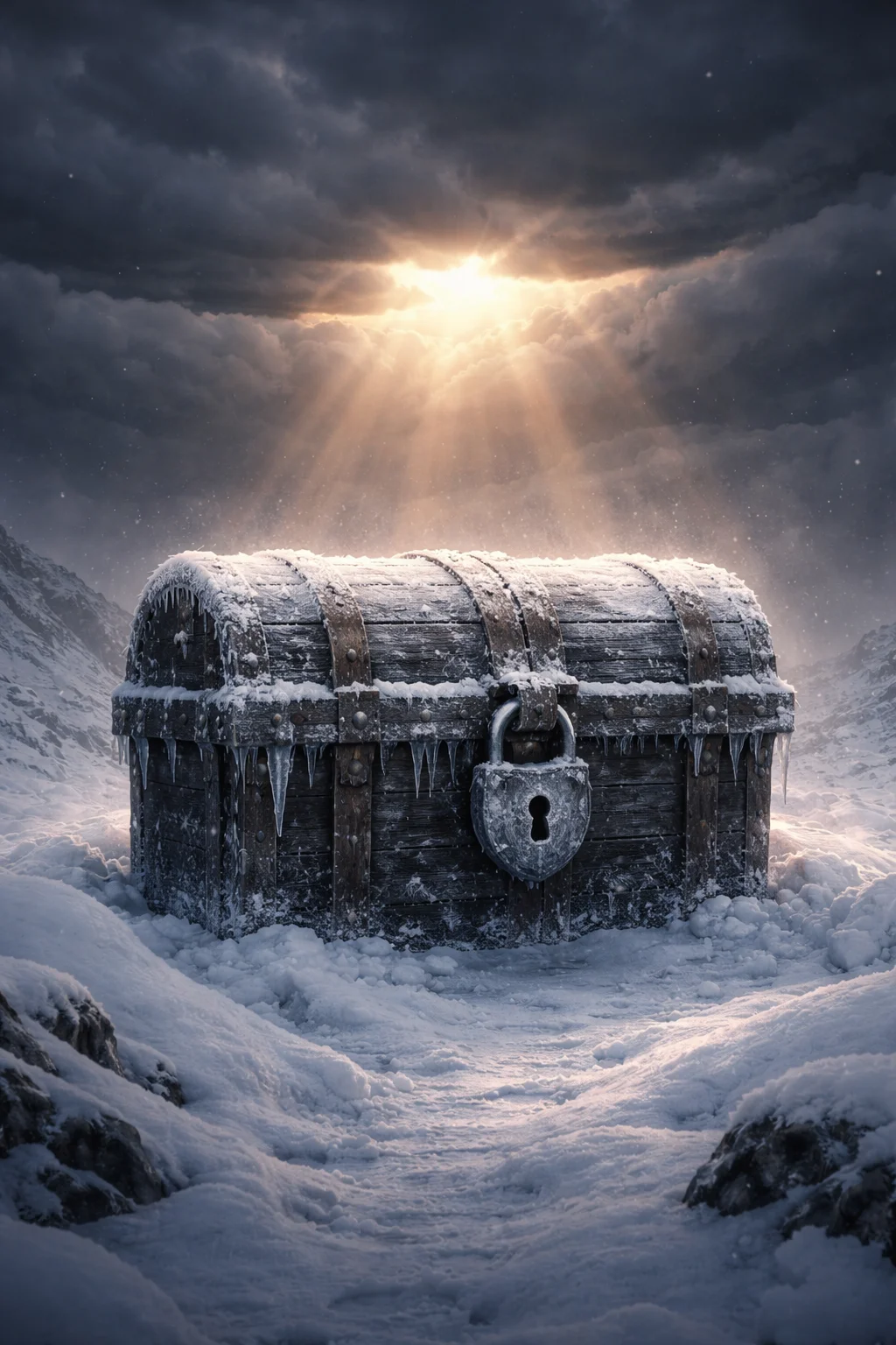 cold weather is a locked chest of sky with the sun tucked behind gray seams