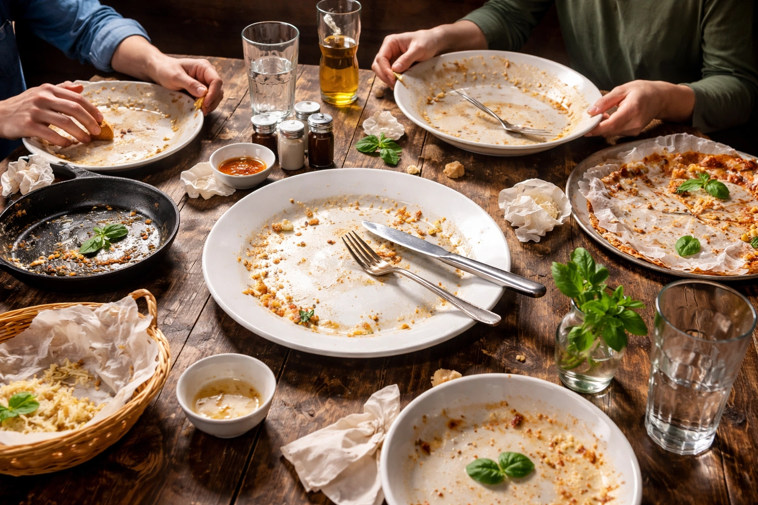 delicious food leaves no crumb behind