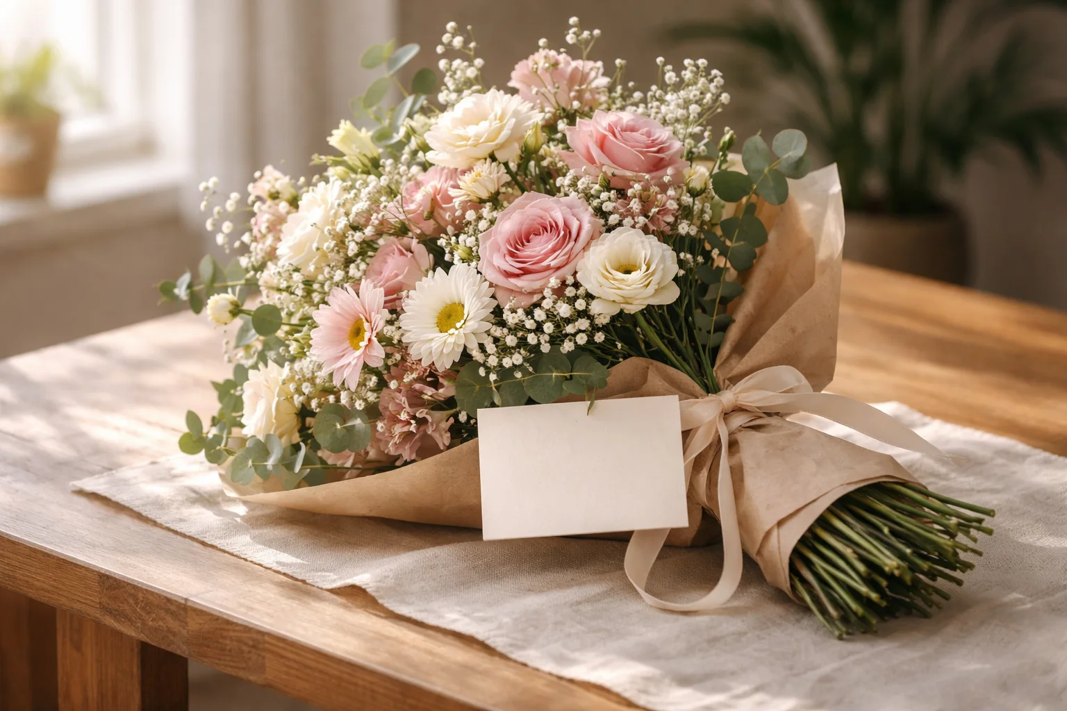 flowers that leave a note without a word