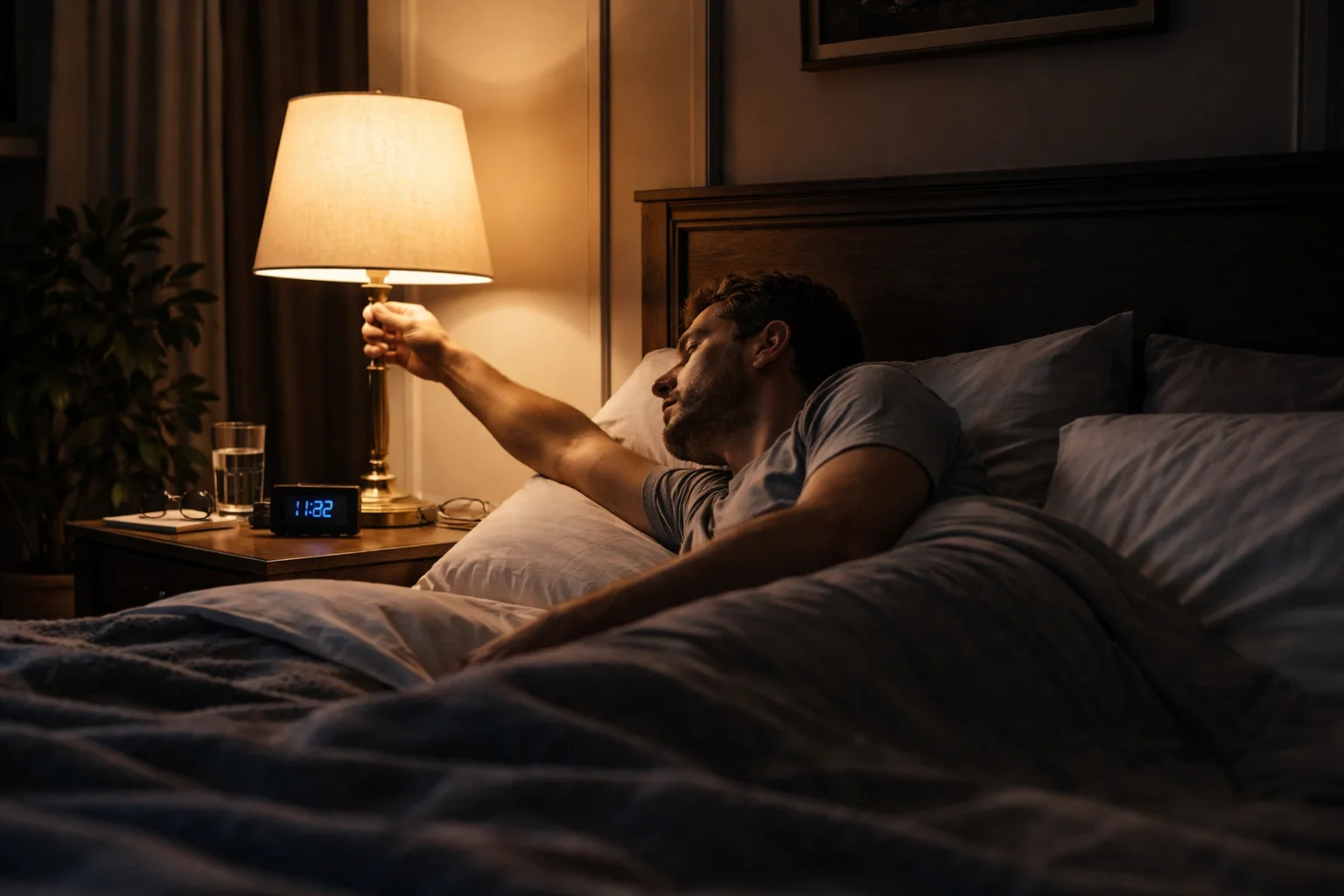 going to sleep with the last light paid