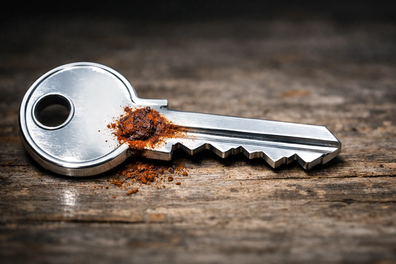 Guilt is a rust spot on a bright key