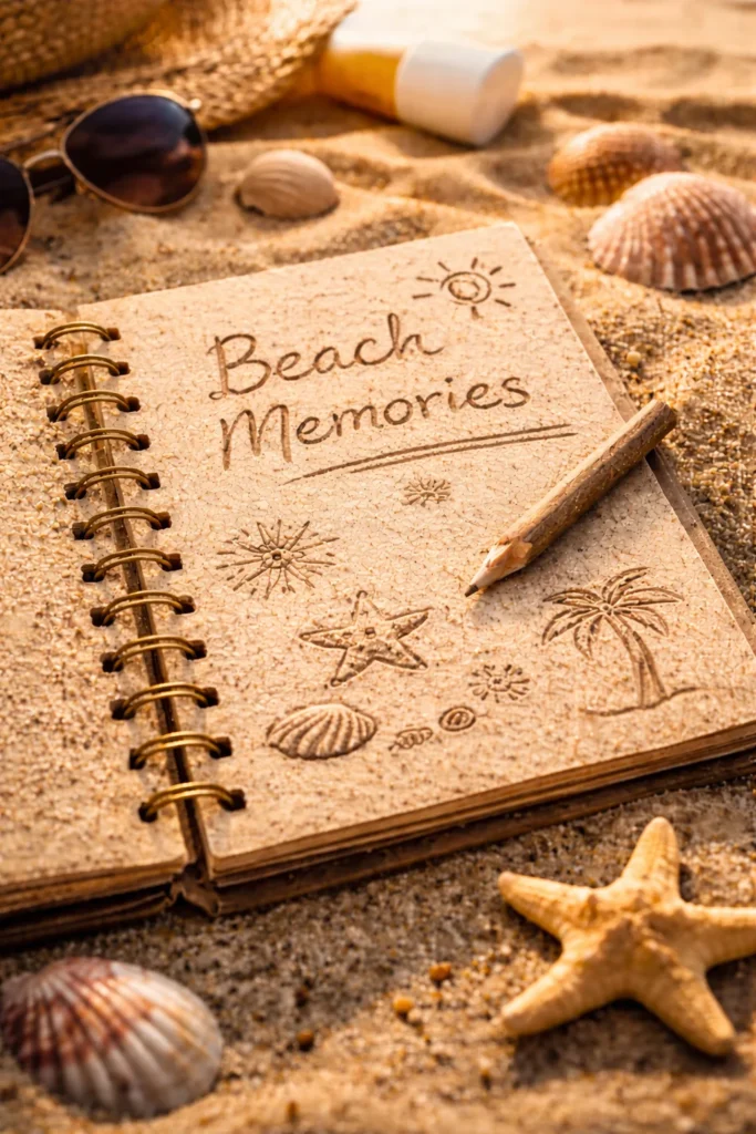 beach is a sandpaper notebook