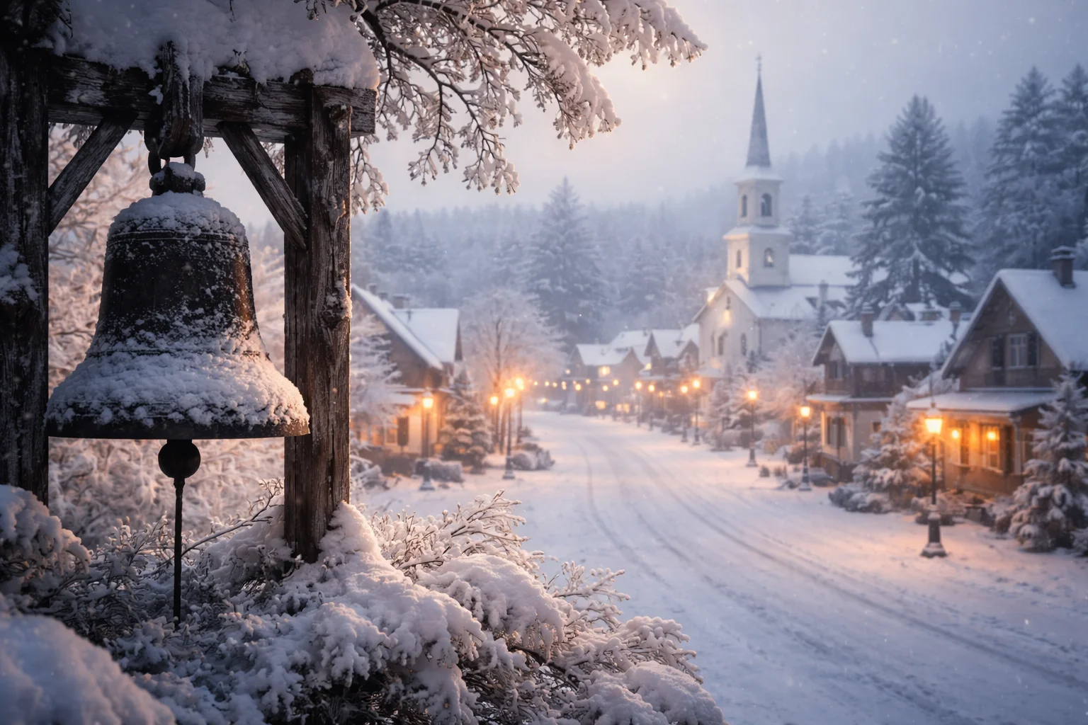 winter is like a mute bell in a small town