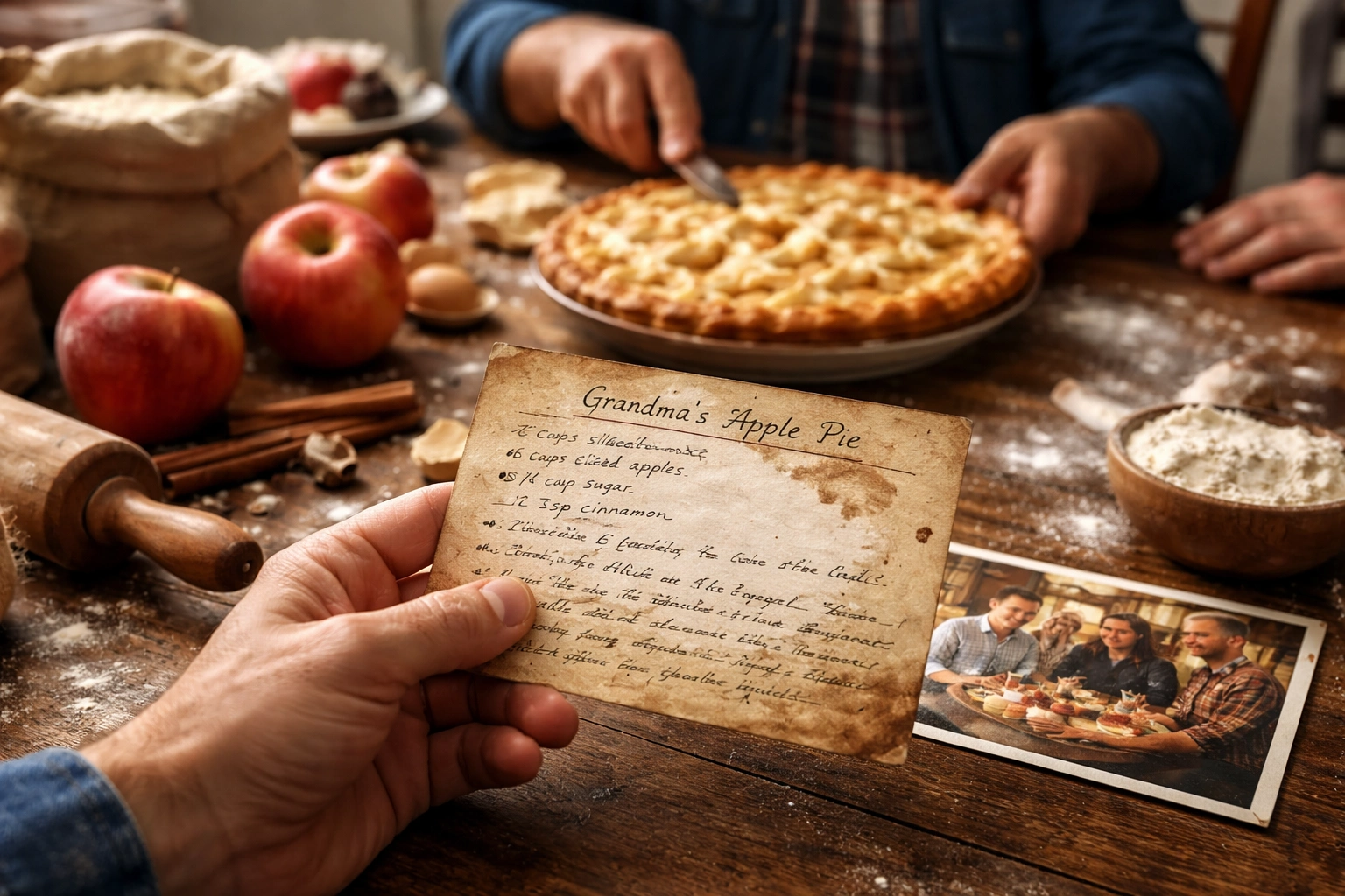 Food is like a hand-written recipe card, it keeps family memory near