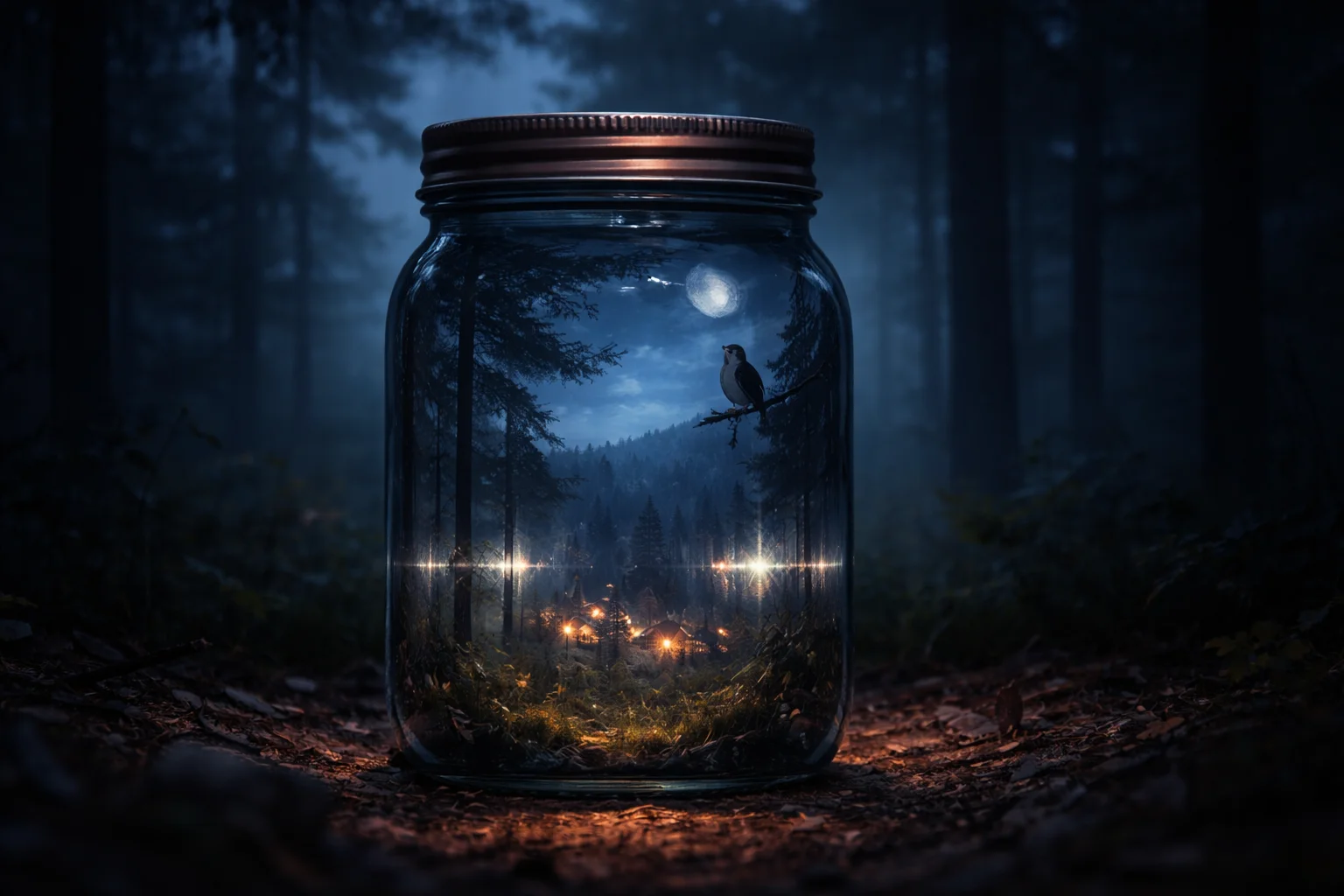 night is like a sealed jar that keeps sounds inside