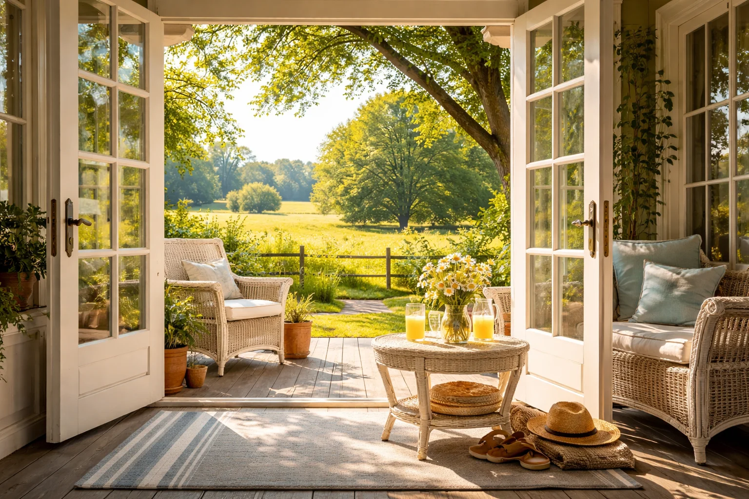 day as open as a porch door in summer