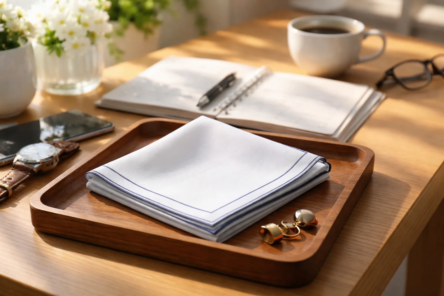 day as neat as a folded handkerchief