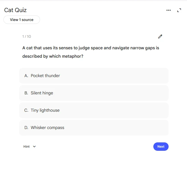 Cat Quiz